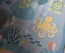 IKEA Kids Rug Ocean Sea Animal Pattern