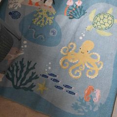 IKEA Kids Rug Ocean Sea Animal Pattern