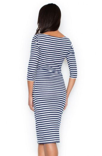 Pencil Dress With Stripes