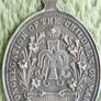 Antique Religious Large Sterling Silver Pendant. Saint Virgin Mary. Miraculous Medal. 9,8g Image 3