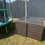 glass top garden table and chairs Image 7