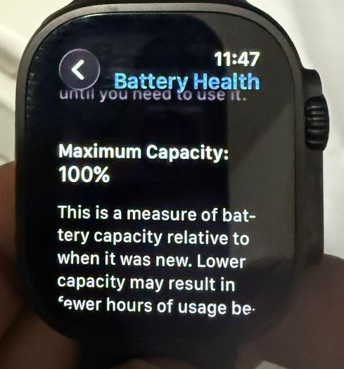 Apple Watch Ultra 2 | 49mm | Black Titanium Case with Black Ocean Band  battery health100 %