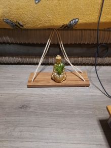 small wooden hanging shelf