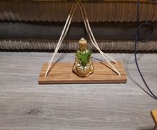small wooden hanging shelf
