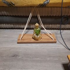 small wooden hanging shelf