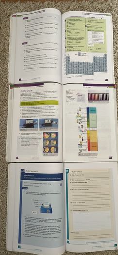 Junior cert Science textbook, workbook and notebook. JC Maths textbooks and workbooks.