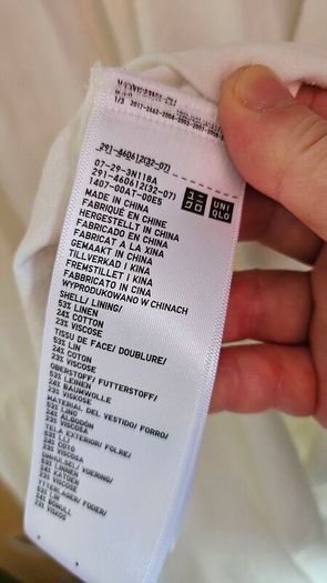 NEW - UNIQLO white cotton dress UK 8