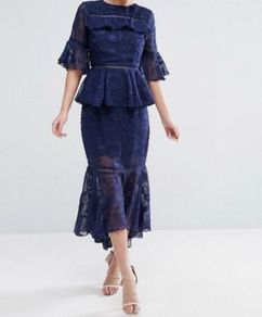 Navy Lace Occasion Dress