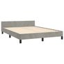 Bed Frame without Mattress Light Grey 180x200cm Super King Velvet Image 3