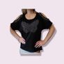 Women's shoulder top with a butterfly Image 6