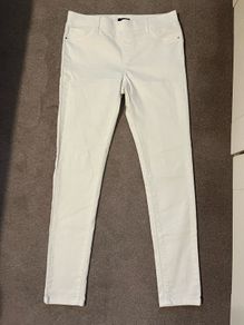 White denim style trousers Size 12