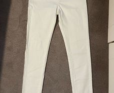 White denim style trousers Size 12