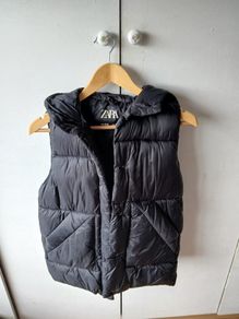 Zara Kids Black Puffer Gilet Bodywarmer