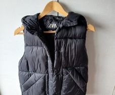 Zara Kids Black Puffer Gilet Bodywarmer