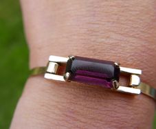 Vintage/Art Deco Style Avon Amethyst Glass Crystal Bracelet