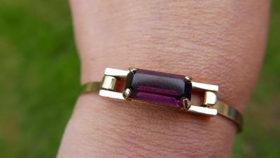 Vintage/Art Deco Style Avon Amethyst Glass Crystal Bracelet