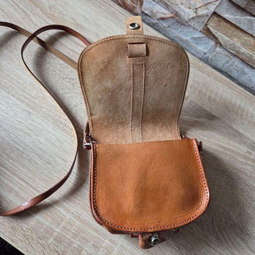 Small Handmade Genuine Leather Saddle Bag |