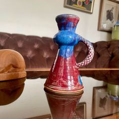 Vintage Glossy Michael Kennedy Sligo Handmade Candle holder with Stylised Handle