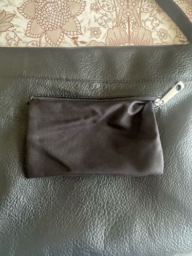 Black leather bag