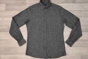 Proper Cloth Button Down Houndstooth Shirt Mens Medium Slim Fit