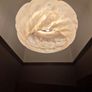 Rare open base Original Art Deco light pink hue 1930s glass ceiling shade Image 5