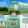 15ft x 7ft Walk-In Polytunnel Greenhouse with Built-In Irrigation System  Galvanised Steel Frame Image 2