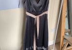 Vera Wang Mocha Bridesmaid Dress with Belt Size 10-12