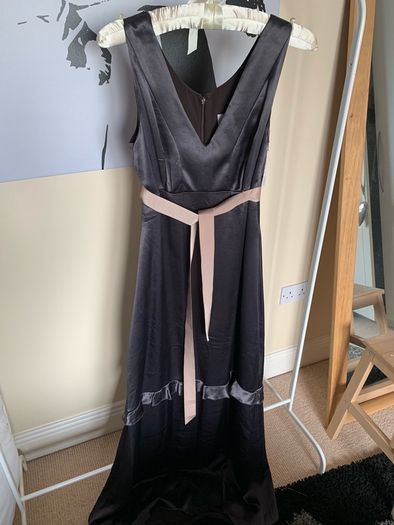 Vera Wang Mocha Bridesmaid Dress with Belt Size 10-12