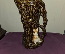 1960's Sylvac Rabbit in Oak Tree Jug/Vase