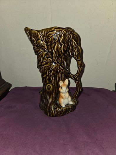 1960's Sylvac Rabbit in Oak Tree Jug/Vase