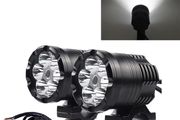 2PCS 60W Additional Led Headlights for Motorcycle Universal Moto Spotlight LED Motorcycle Headlight Auxiliary 12V 24V Car Lamp