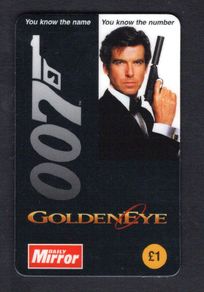 1995 Great Britain UK1 007 (James Bond) Goldeneye (Remote Memory) Call Card Mint