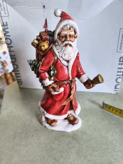 Vintage Christmas Hand Painted Ceramic Santa St Nicholas Old Provincial Mold