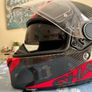Stunning! Shark Spartan Carbon Helmet Red/Black Size L Image 8