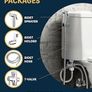 Handheld Bidet Sprayer Kits for UK Toilet Douche_ Shattaf Bidets with Bidet Hose, Spray Holder and T-Adapter  Glossy Silver Image 6