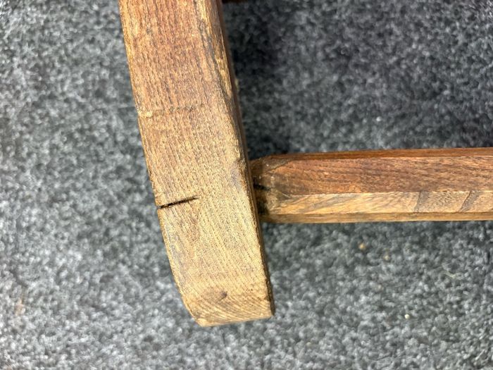 Antique hand crafted French stool/ low table