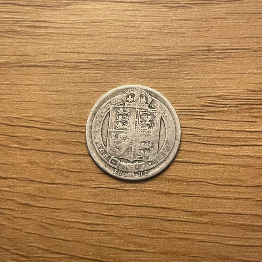 1892 Silver shilling, UK