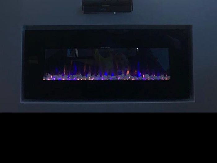 heated fire place