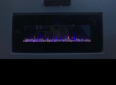 heated fire place