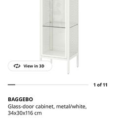 Glass door cabinet from IKEA. Fully assembled and in perfect condition