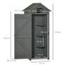 Garden Shed Vertical Utility 3 Shelves Shed Wood Outdoor Garden Tool Storage Unit Storage Cabinet, 77 x 54.2 x 179cm MULTIPLE COLOURS AVAILABLE (FREE SHIPPING) Image 5