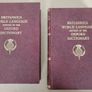 1962 Vintage Britannica Oxford Dictionary (2-Vol Set) Burgundy & Gold - Near Mint Image 2