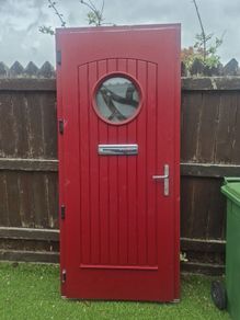 Red Palladio composite Front Door