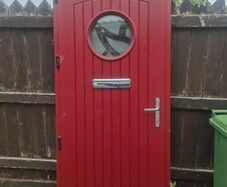 Red Palladio composite Front Door