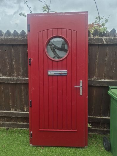 Red Palladio composite Front Door