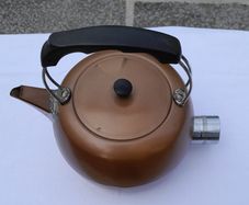 Old copper electric kettle