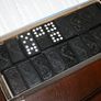 Vintage 1970s Milton Bradley 55 Piece Double Nine Wooden Dragon Domino Set Mint Image 3