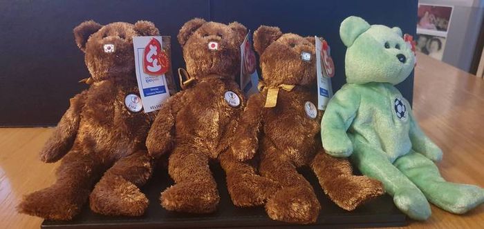 Football Themed Beanie Bears