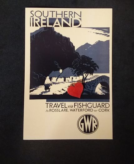 National Railway Museum Postcard - Featuring An Old Vintage Railway Advertising Poster : Southern Ireland