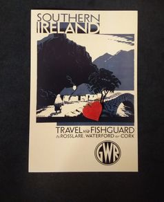 National Railway Museum Postcard - Featuring An Old Vintage Railway Advertising Poster : Southern Ireland